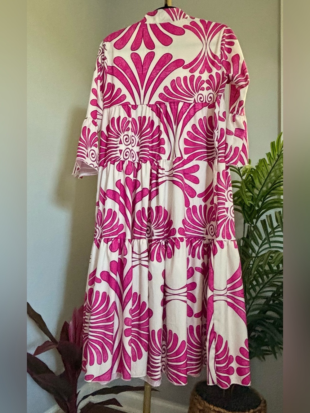 SundayUp Magenta & White Print Dress - Picture 9 of 16